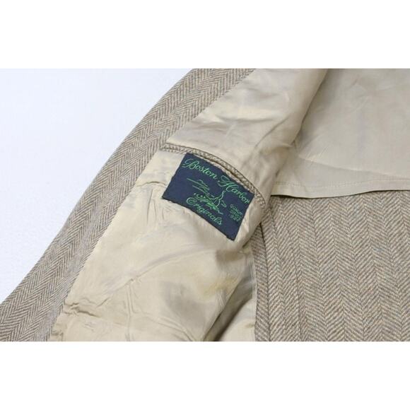 VTG Boston Harbor Tweed Handwoven Wool Blazer Sports Jacket Mens Sz 38 R - Picture 12 of 13